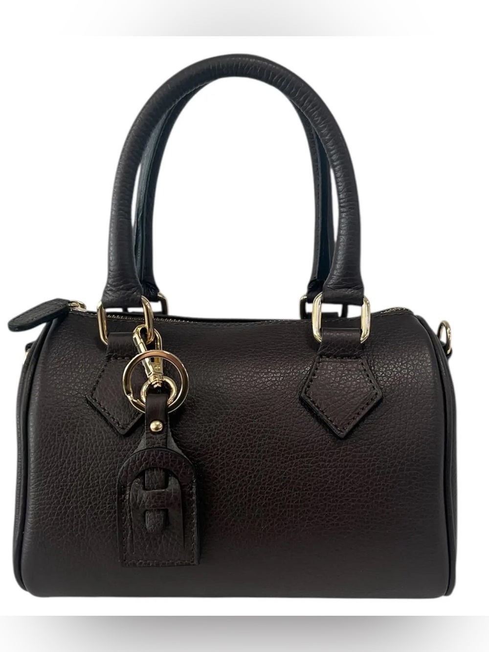 Marra / Black Pebbled Leather Small Satchel - NWOT Italy